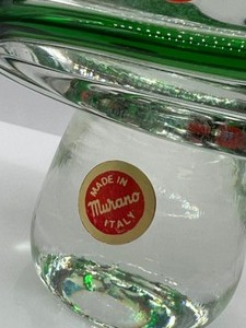 lot 83 image: Vintage MURANO Italy CHRISTMAS TREE Glass Sculpture with Millefiori