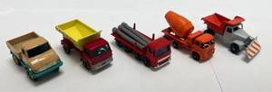 lot 10 image: Vintage Misc. Construction MATCHBOX Lesneys No. 70, 26, 16,10, 49 (ALL VERY CLEAN)