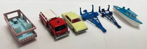 lot 16 image: Vintage Misc. MATCHBOX Lesneys No. 9, 23, 29, 45  (ALL VERY CLEAN) (No. 23 Missing Camper Top)