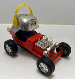 lot 48 image: VERY RARE Key Wind Red Baron Car (Plastic & Metal) Works
