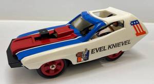lot 104 image: 1976 Ideal EVEL KNIEVEL StuntCrash Car With Figure