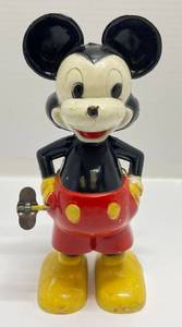 lot 196 image: 1950s Marx Brand Whirling Tail Mickey Mouse Wind-Up Toy Hard Plastic VERY CLEAN) Works