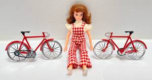 lot 232 image: Vintage 1960s-70s ILLCO Randy Rider Doll With Bikes