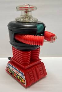 lot 301 image: 1966 Remco Battery Operated LOST IN SPACE Robot (Broken Handles On Back) (WORKS)