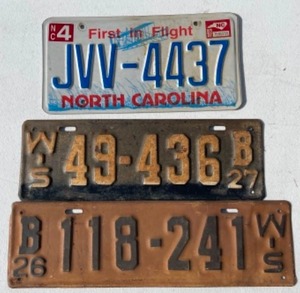 Vintage license plates