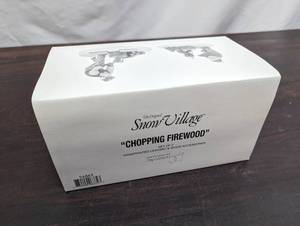 Department 56 Snow Village Chopping Firewood