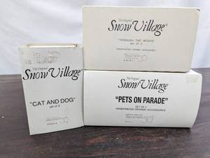 Three Department 56 Snow Village Items