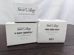 Three Department 56 Snow Village Items