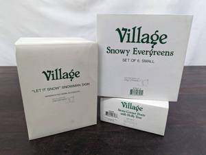 Three Department 56 Village Sets