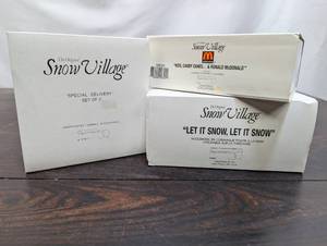 Three Department 56 Snow Village Items