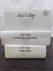 Three Department 56 Snow Village Items