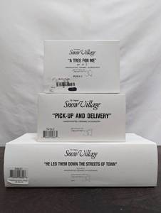 Three Department 56 Snow Village Items