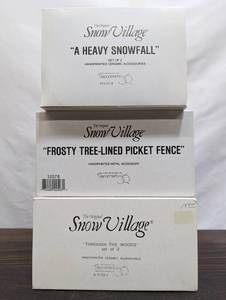 Three Department 56 Snow Village Items