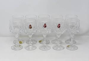 lot 18 image: 10 WMF Comptesse Crystal Wine Glasses   2 crystal Champagne glasses