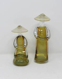 lot 28 image: Murano Sommerso Art Glass Asian Figurines