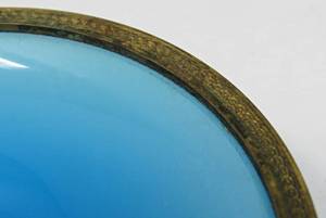 lot 169 image: 19th Century French glass 5 diameter Blue  trinket dish