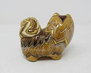 lot 71 image: Long Hair Cat--Artesaria Rinconada Silver anniversary series ceramic by Uruguayan Artist