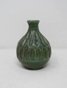 lot 83 image: 3 pc Signed studio pottery Bowl  Goblet  Vase