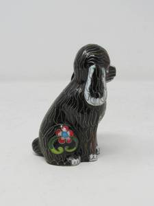 lot 154 image: Cloisonne Black Poodle Dog