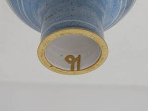 lot 167 image: Blue Vase   signed Hilary Bassett