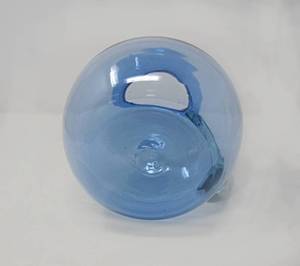 lot 172 image: 1 blue glass water pitcher--Handblown 7.5 tall  Blenko