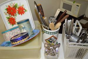 lot 49 image: Assorted Silverware and Tableware, Decorative Spoons