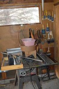 lot 109 image: Craftsman Tablesaw and Painting Supplies Combo