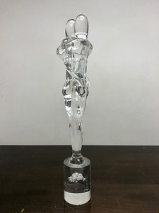 Beautiful Large Signed Murano Glass Figural Nude Sculpture of a Couple