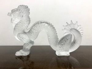 Fantastic Large Signed LALIQUE CrystalGlass Dragon Sculpture