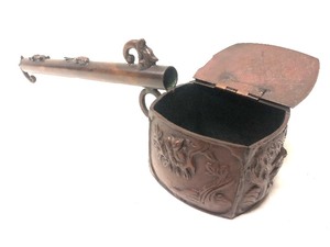 Early Antique Oriental Bronze Silk Iron&nbsp