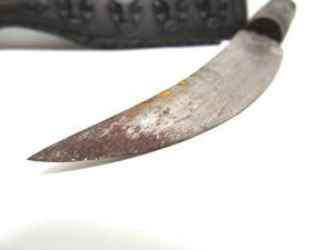 Old African Carved Dagger wFaces