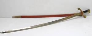 Ornate Vintage Spanish Toledo Saber Sword wEagle Head Pommel