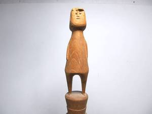 Interesting Old Carved Figural Spiral Walk Stick