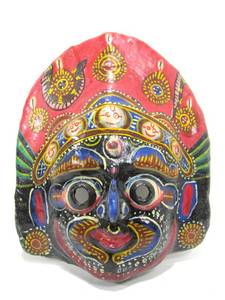 2 Vintage Bengali India Kali Masks