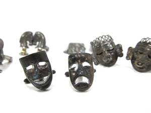 6 Sets of Vintage 1950s era Sterling Silver Cufflinks