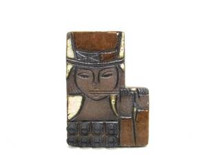 Small Signed Mid Century Ceramic Wall Plaque by TEKT