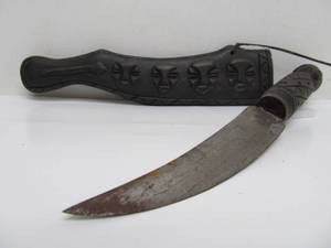 Antique Figural Wood Handled Dagger