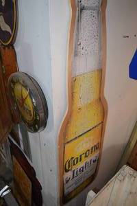 lot 24 image: Corona Light Wood Wall Sign