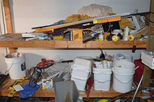 lot 61 image: All of shelf contents, Includes Shelf - Bring Tools to Disassemble