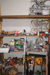 lot 62 image: All of shelf contents, Includes Shelf - Bring Tools to Disassemble