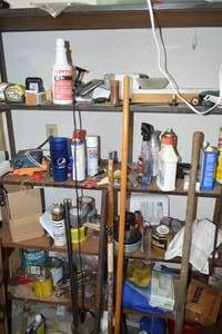 lot 64 image: All of shelf contents, Includes Shelf - Bring Tools to Disassemble