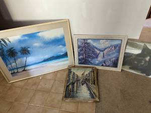 lot 69 image: 4 Pieces of Wall Art - See Pictures