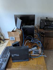 lot 87 image: Computer Supplies Combo - Everything You See Here DOES NOT INCLUDE DESK OR TV STAND