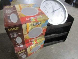 Speakers, Clock, K-Cup Stand
