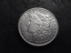 lot 5 image: 1880 S Morgan Silver Dollar