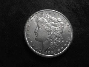 lot 6 image: 1881 S Morgan Silver Dollar