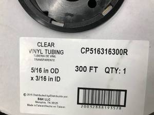 lot 122 image: CLEAR VINYL TUBING