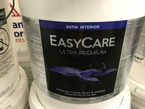 lot 212 image: EASY CARE SATIN INTERIOR PAINT AND PRIMER