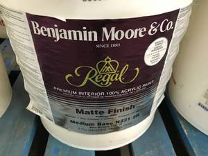 lot 219 image: BENJAMIN MOORE MATTE FINISH PAINT