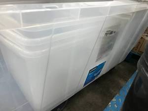 lot 237 image: PLASTIC TOTES WITH NO COVERS